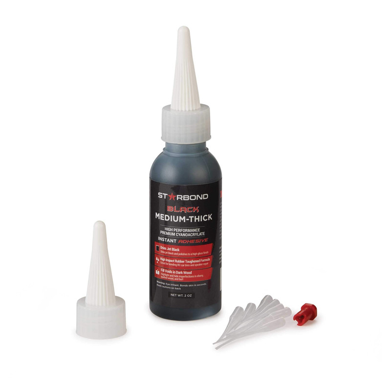 KBL-500 Black CA Glue - Medium - 2 oz
